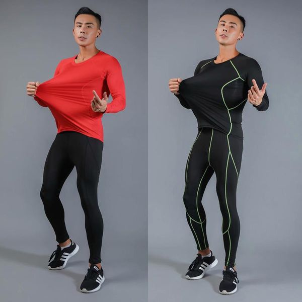 gym clothing 2pcs / set men's workout sports suit fitness compression clothes running jogging sport wear exercise tights, White;black
gym clothing 2pcs / set men's workout sports suit fitness compression clothes running jogging sport wear exercise tights, White;black