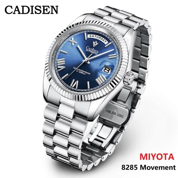 wristwatches cadisen mechanical watch men miyota 8285 automatic business sapphire waterproof mens watches 2021, Slivery;brown
wristwatches cadisen mechanical watch men miyota 8285 automatic business sapphire waterproof mens watches 2021, Slivery;brown