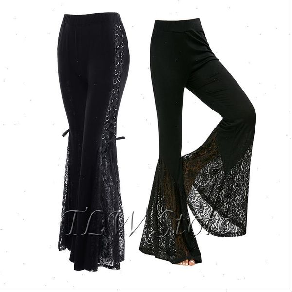 gothic lace flare pants lace up patchwork slim trousers fashion bandage side see through europe style casual bellbottoms women, Black
gothic lace flare pants lace up patchwork slim trousers fashion bandage side see through europe style casual bellbottoms women, Black