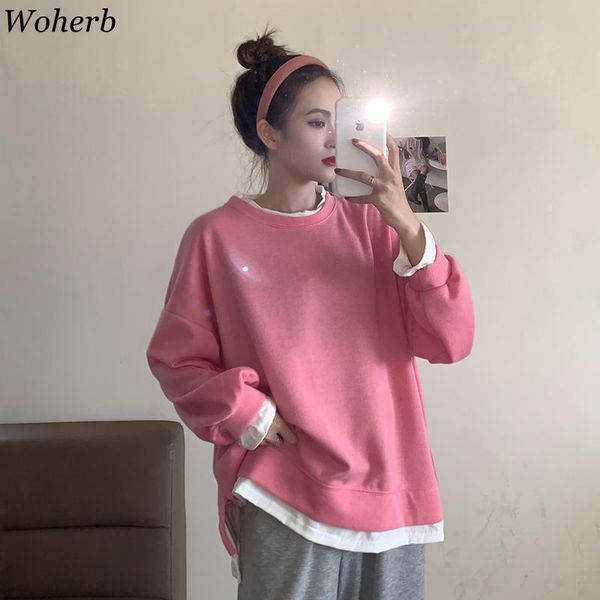 woherb fake two peices sweetshirts women 2021 harajuku autumn ulzzang loose korean style womens pullovers female trendy hoodies, Black
woherb fake two peices sweetshirts women 2021 harajuku autumn ulzzang loose korean style womens pullovers female trendy hoodies, Black