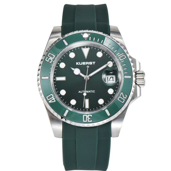 new kuerst men watches luminous water proof automatic movement sapphire glass sports rubber strap green face wristwatches, Slivery;brown
new kuerst men watches luminous water proof automatic movement sapphire glass sports rubber strap green face wristwatches, Slivery;brown