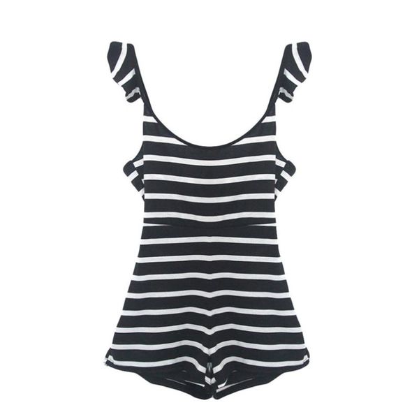 women's jumpsuits & rompers est 2021 spring summer fashion women strapless stripe leaking bow jumpsuit playsuit romper sleeveless jumps, Black;white
women's jumpsuits & rompers est 2021 spring summer fashion women strapless stripe leaking bow jumpsuit playsuit romper sleeveless jumps, Black;white