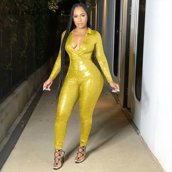 sparkly bodycon womens jumpsuits long sleeve deep v neck party night club birthday outfits for women d44 ch29, Black;white
sparkly bodycon womens jumpsuits long sleeve deep v neck party night club birthday outfits for women d44 ch29, Black;white