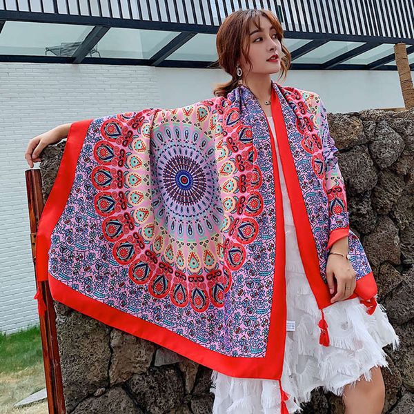 lijiang travel sunscreen cotton hemp women's super large national style shawl dual purpose p beach towel silk scarf, Blue;black
lijiang travel sunscreen cotton hemp women's super large national style shawl dual purpose p beach towel silk scarf, Blue;black