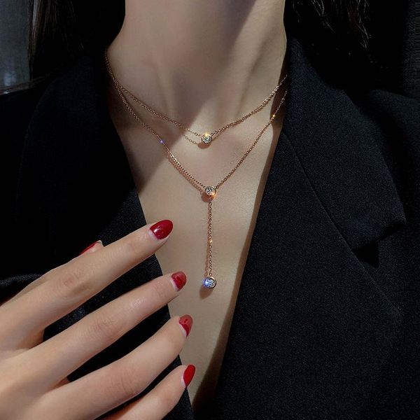 pendant necklaces double layer shiny for women classical round crystal choker necklace rose gold plated fashion jewelry, Silver
pendant necklaces double layer shiny for women classical round crystal choker necklace rose gold plated fashion jewelry, Silver