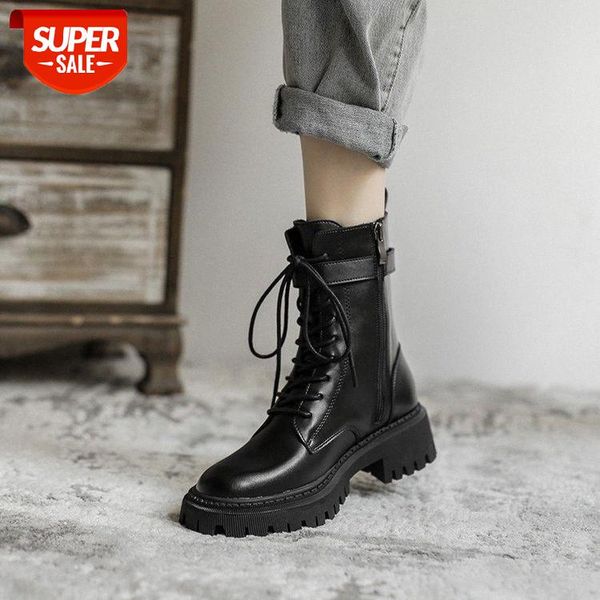 vintage belt buckle autumn middle boots thick soles heels british fashion side zipper martin women #gk1w, Black
vintage belt buckle autumn middle boots thick soles heels british fashion side zipper martin women #gk1w, Black