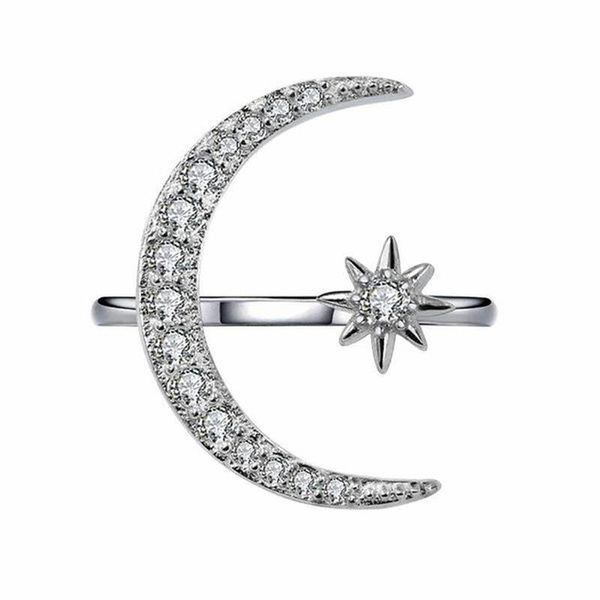 wedding rings crescent star moon for women creative exaggerated opening engagement ring 925 sterling silver, Slivery;golden
wedding rings crescent star moon for women creative exaggerated opening engagement ring 925 sterling silver, Slivery;golden