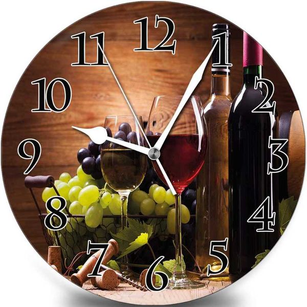 wall clocks red wine pattern - silent clock - 9.8" decorative frameless clock battery operated - contemporary creative clock round
wall clocks red wine pattern - silent clock - 9.8" decorative frameless clock battery operated - contemporary creative clock round