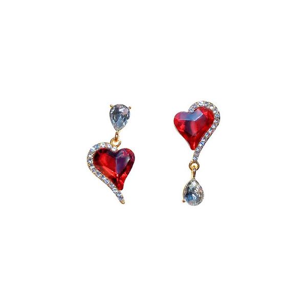 stud silver pins red heart-shaped crystal earrings for women irregular fashion korean temperament jewelry gift, Golden;silver
stud silver pins red heart-shaped crystal earrings for women irregular fashion korean temperament jewelry gift, Golden;silver