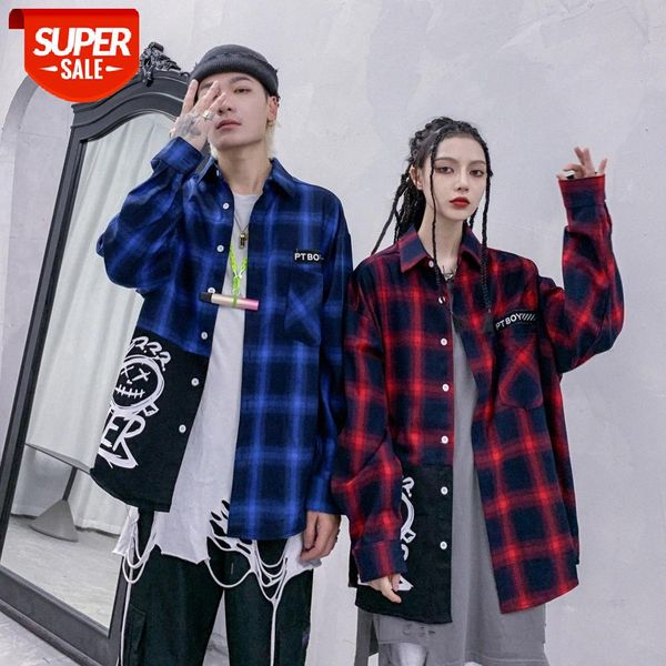 street brand plaid printed shirt couples long-sleeved hip-hop plus size loose jacket #g56m, White;black
street brand plaid printed shirt couples long-sleeved hip-hop plus size loose jacket #g56m, White;black