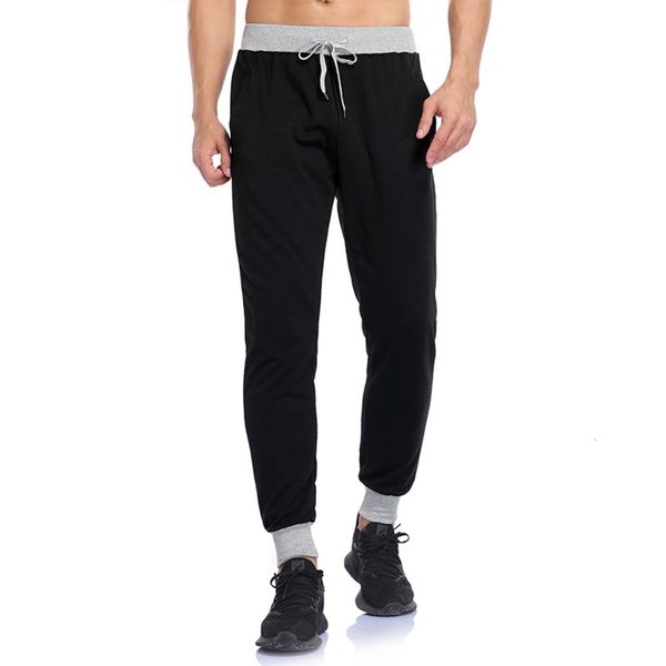 jogging fitness legged men's sports pants autumn and winter, Black