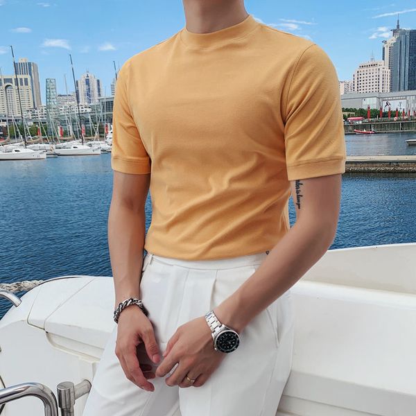 2021 new british casual double-sided veet short sleeve base tshirt for men autumn winter men's half-high collar yellow thick t-shirt ui, White;black
2021 new british casual double-sided veet short sleeve base tshirt for men autumn winter men's half-high collar yellow thick t-shirt ui, White;black