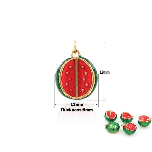 charms gold filled fruit three-dimensional watermelon pendant diy handmade keychain earrings jewelry food making supplies accessories, Bronze;silver
charms gold filled fruit three-dimensional watermelon pendant diy handmade keychain earrings jewelry food making supplies accessories, Bronze;silver