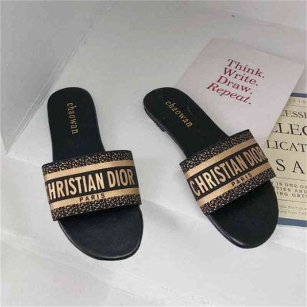 slippers designer luxury slippers women's spring new letter set foot flat bottom slippers sandals zly, Black
slippers designer luxury slippers women's spring new letter set foot flat bottom slippers sandals zly, Black