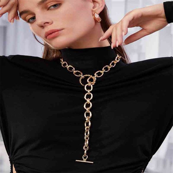 new autumn and winter geometric temperament sweater chain golden bead chain fashion ot buckle necklace female, Black
new autumn and winter geometric temperament sweater chain golden bead chain fashion ot buckle necklace female, Black