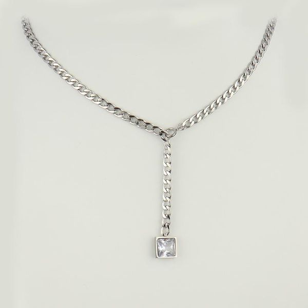 chains square zircon necklaces stainless steel necklace for women punk heart star pendant gold long chain jewelry, Silver
chains square zircon necklaces stainless steel necklace for women punk heart star pendant gold long chain jewelry, Silver