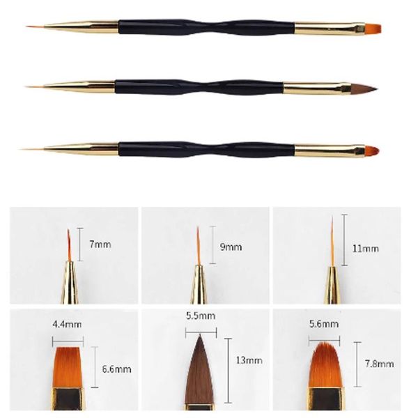 nail brushes art uv gel polish brush double head pen design dot painting detailing salon manicure tools, Yellow
nail brushes art uv gel polish brush double head pen design dot painting detailing salon manicure tools, Yellow