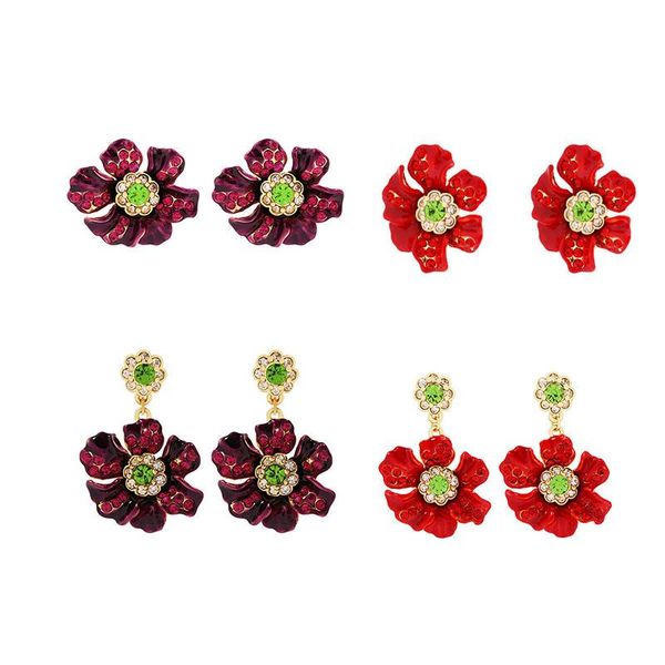 dangle & chandelier vintage luxury camellia flower earrings for women rhinestone copper enamel glaze jewelry red drop ears party accessories, Silver
dangle & chandelier vintage luxury camellia flower earrings for women rhinestone copper enamel glaze jewelry red drop ears party accessories, Silver