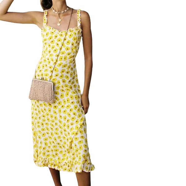 casual dresses women summer slip dress adults sunflower print ruffle zipper, Black;gray
casual dresses women summer slip dress adults sunflower print ruffle zipper, Black;gray