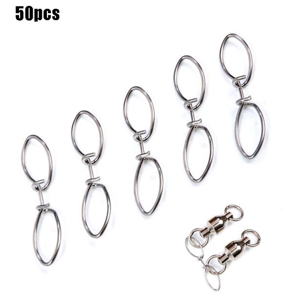 fishing hooks 50pcs fast swivel stainless steel big game high speed bearing eight ring connector tackle accessories
fishing hooks 50pcs fast swivel stainless steel big game high speed bearing eight ring connector tackle accessories