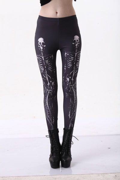 women's leggings fashion women skeletons on black print slim fit thin elastic polyester party pants casual trousers drop
women's leggings fashion women skeletons on black print slim fit thin elastic polyester party pants casual trousers drop