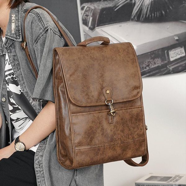 backpack lebsge fashion men's pu leather retro simple travel bag computer large capacity student
backpack lebsge fashion men's pu leather retro simple travel bag computer large capacity student
