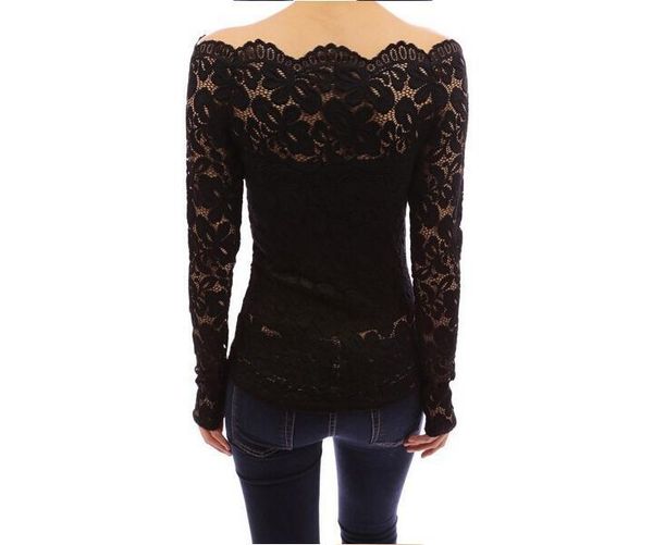 women's t-shirt off shoulder hollow out lace t-shirts women slash neck long sleeve tee shirts female autumn bodycon, White
women's t-shirt off shoulder hollow out lace t-shirts women slash neck long sleeve tee shirts female autumn bodycon, White