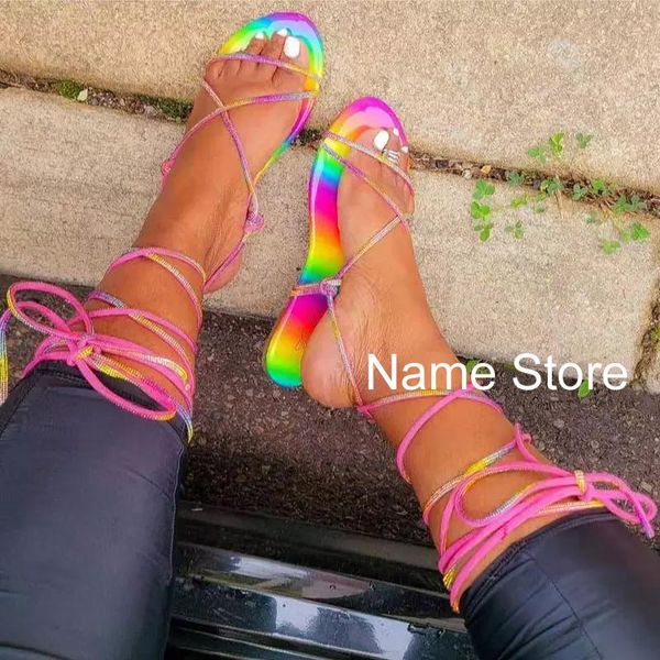 sandals summer rainbow shoes outdoor strappy beach rhinestone open toe flat women's plus size 43, Black
sandals summer rainbow shoes outdoor strappy beach rhinestone open toe flat women's plus size 43, Black