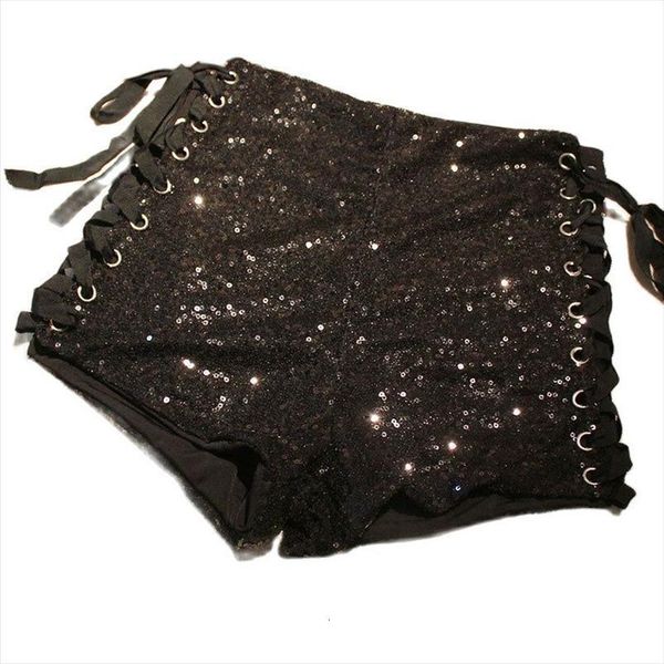 high waist denim womens shorts black sequined bandages jeans bikini bottom cortos mujer, White;black
high waist denim womens shorts black sequined bandages jeans bikini bottom cortos mujer, White;black