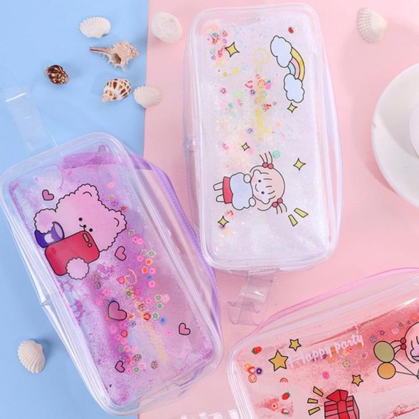 cosmetic bags & cases student cartoon quicksand pencil case girl heart large capacity storage bag transparent cute
cosmetic bags & cases student cartoon quicksand pencil case girl heart large capacity storage bag transparent cute