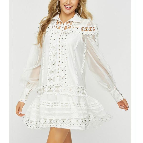 casual dresses runway luxury dress women rivet buttons 2021 summer collection hollow out lace stand collar mini pleated vestido, Black;gray
casual dresses runway luxury dress women rivet buttons 2021 summer collection hollow out lace stand collar mini pleated vestido, Black;gray