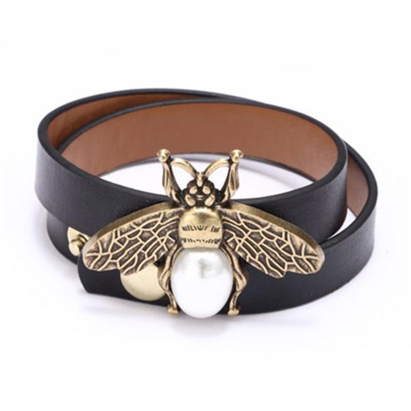 charm bracelets insect bee leather for women retro pearl bead black wrap bracelet wristband bangle gift girls, Golden;silver
charm bracelets insect bee leather for women retro pearl bead black wrap bracelet wristband bangle gift girls, Golden;silver