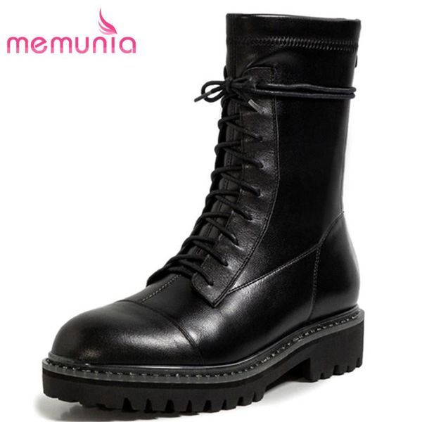 boots memunia thick bottom women's motorcycle 2021 genuine leather +stretch pu casual shoes autumn winter ankle women, Black
boots memunia thick bottom women's motorcycle 2021 genuine leather +stretch pu casual shoes autumn winter ankle women, Black