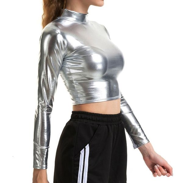 dazzling metallic colors women basic tee shirt fashion turtleneck long sleeve crop skinny shirts streetwear 2lxy, White
dazzling metallic colors women basic tee shirt fashion turtleneck long sleeve crop skinny shirts streetwear 2lxy, White