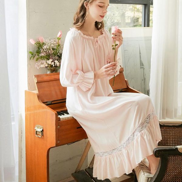 women's sleepwear autumn pink girls sweet vintage nightgowns long sleeve nightdress ins fashion ruffles lolita women plus size, Black;red
women's sleepwear autumn pink girls sweet vintage nightgowns long sleeve nightdress ins fashion ruffles lolita women plus size, Black;red