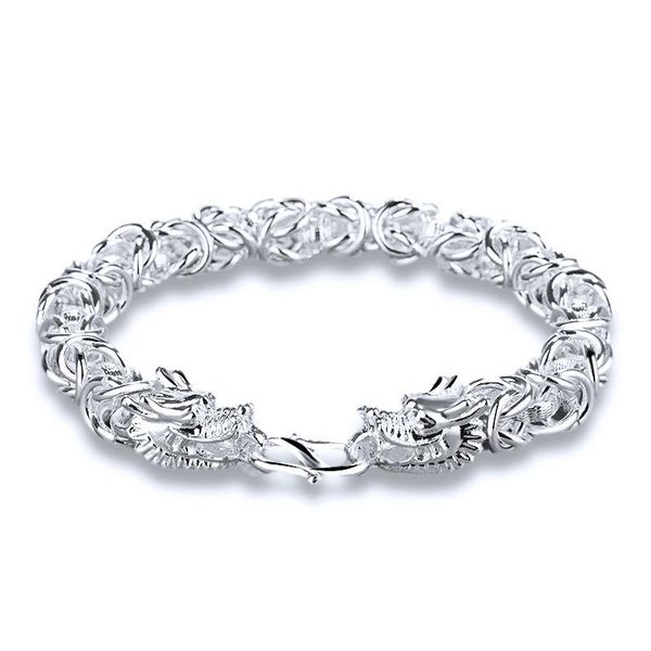 link, chain thick curb link bracelet for men silver color double head design male punk rock jewelry boy gift, Black
link, chain thick curb link bracelet for men silver color double head design male punk rock jewelry boy gift, Black
