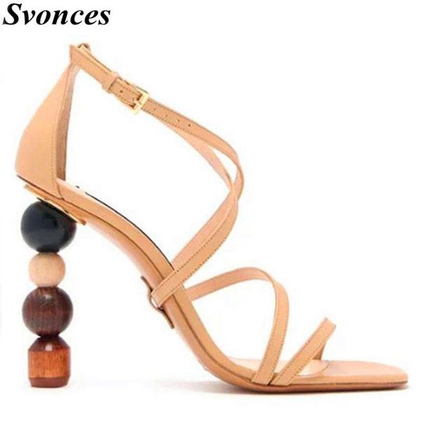 trendy abnormal asymmetric heel sandals leather shoes woman sandalie wood style beading high heel nude sandals lady prom shoes, Black
trendy abnormal asymmetric heel sandals leather shoes woman sandalie wood style beading high heel nude sandals lady prom shoes, Black