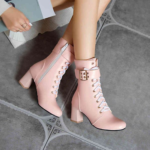 dress shoes yqbtdl fashion sweet woman high heel buckle strap cross tied lace up autumn winter booties pink white black ankle boots 43 lfjc
dress shoes yqbtdl fashion sweet woman high heel buckle strap cross tied lace up autumn winter booties pink white black ankle boots 43 lfjc