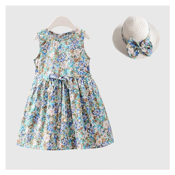 girl's dresses baby girls sleeveless flower print with hat clothes kids summer princess dress children 2-7 years old, Red;yellow
girl's dresses baby girls sleeveless flower print with hat clothes kids summer princess dress children 2-7 years old, Red;yellow