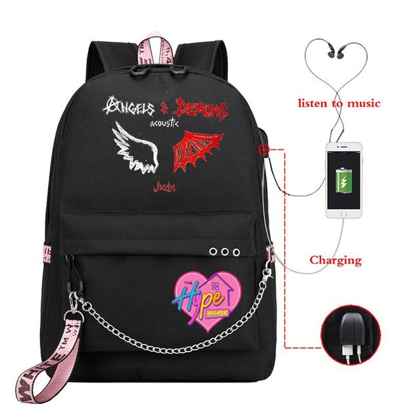 backpack mochilas escolares school bags for teenager girls the hype house jaden hossler print backpacks bag usb charging sac a dos
backpack mochilas escolares school bags for teenager girls the hype house jaden hossler print backpacks bag usb charging sac a dos