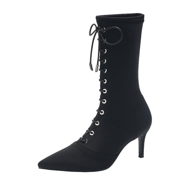 boots women lady autumn winter fashion khaki black stretch poined toes lace up short booties high heels shoes pumps office
boots women lady autumn winter fashion khaki black stretch poined toes lace up short booties high heels shoes pumps office