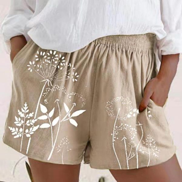 women's shorts women dandelion print high waist pants elastic waists pockets loose bottoms breathable fitness for summer, White;black
women's shorts women dandelion print high waist pants elastic waists pockets loose bottoms breathable fitness for summer, White;black
