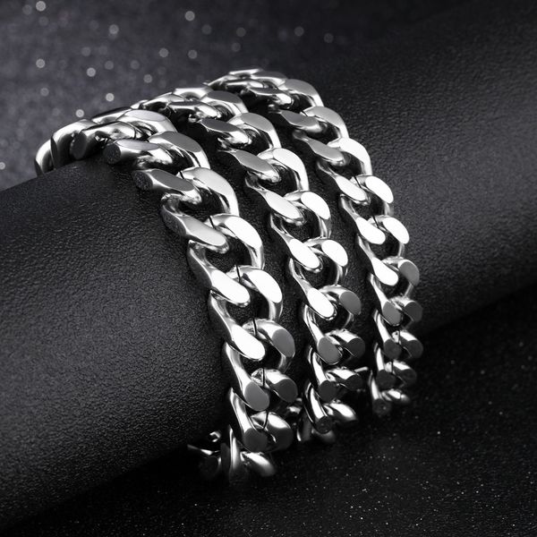 chain titanium steel anti-allergy quality bracelet 10/12/14 mm wide, (non-fading), Black
chain titanium steel anti-allergy quality bracelet 10/12/14 mm wide, (non-fading), Black