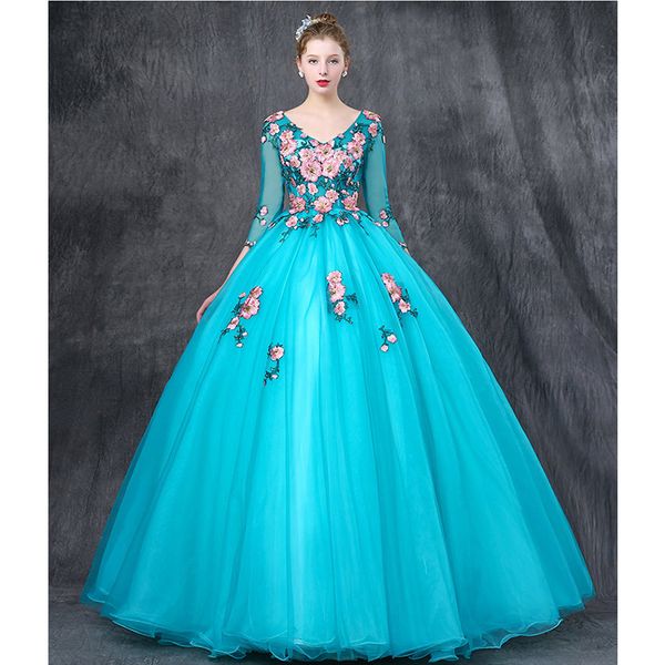 elegant blue ball gown evening dresses v-neck floor-length pearls long sleeves criss-cross straps classic formal evening skirt, Black;red
elegant blue ball gown evening dresses v-neck floor-length pearls long sleeves criss-cross straps classic formal evening skirt, Black;red