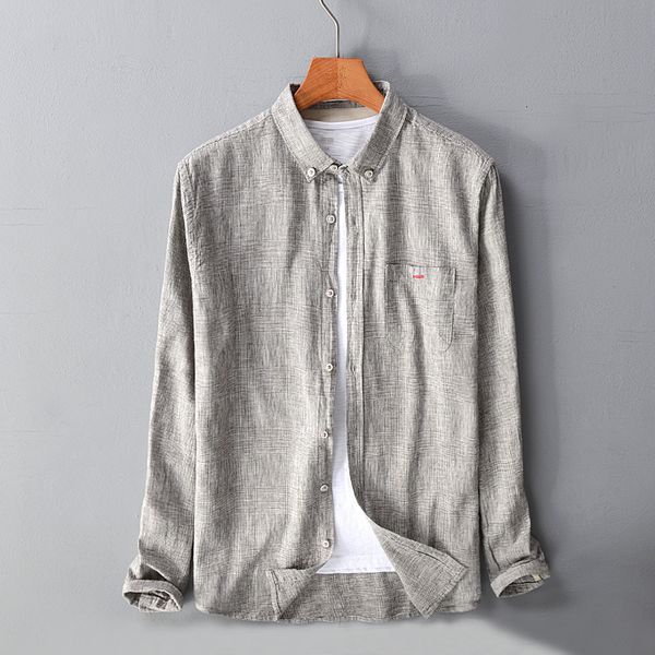 2021 new novo estilo dos homens marca moda camisa manga longa de algodo e linho mens camisas cinza casuais masculino confortvel myul, White
2021 new novo estilo dos homens marca moda camisa manga longa de algodo e linho mens camisas cinza casuais masculino confortvel myul, White