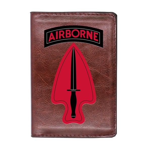 card holders special forces airborne passport cover classic men women id case travel leather holder, Brown;gray
card holders special forces airborne passport cover classic men women id case travel leather holder, Brown;gray