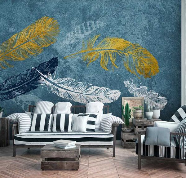 customized 3d p wallpaper mural nordic simple and beautiful blue watercolor white feather background wall
customized 3d p wallpaper mural nordic simple and beautiful blue watercolor white feather background wall