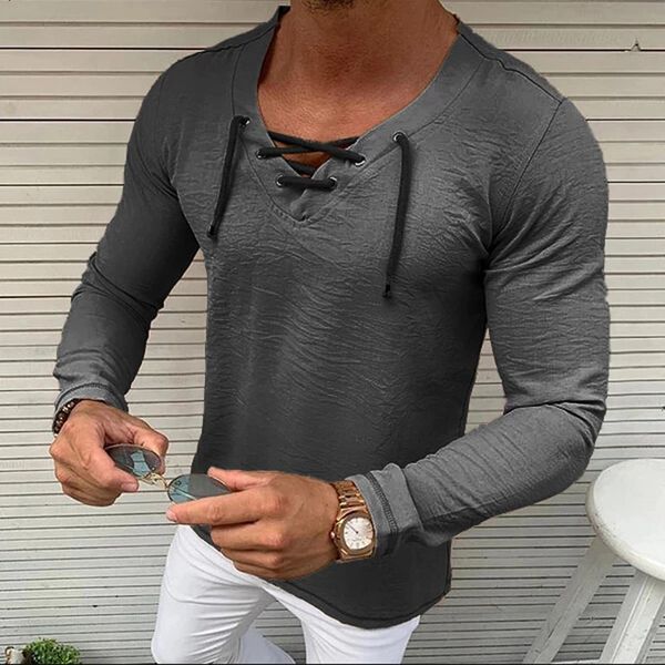 2020 new cotton linen shirt men's slim v-neck long sleeve muscle t-shirt casual solid color top, White;black
2020 new cotton linen shirt men's slim v-neck long sleeve muscle t-shirt casual solid color top, White;black