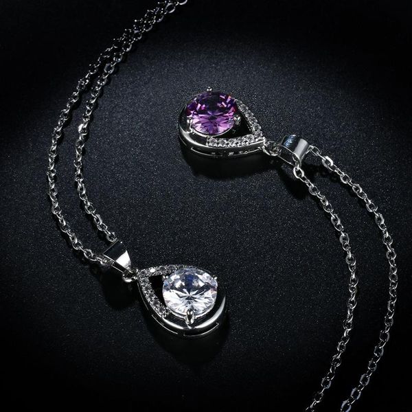 pendant necklaces 2021 fashion jewelry drop-shaped zircon crystal necklace charm long stainless steel thin chain female, Silver
pendant necklaces 2021 fashion jewelry drop-shaped zircon crystal necklace charm long stainless steel thin chain female, Silver