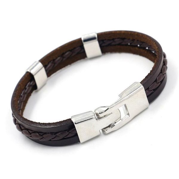 eif dock new punk braid leather bracelet for men black and stainless steel clasp wristband male jewelry vintage coup jllhel
eif dock new punk braid leather bracelet for men black and stainless steel clasp wristband male jewelry vintage coup jllhel